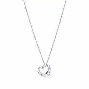 Tiffany & Co. Silver Elsa Peretti Open Heart Necklace